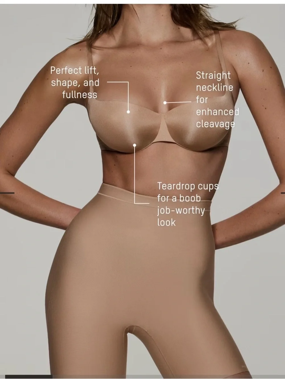 SKIMS Sculpted Underwire Bra in Color Sienna - Picture 6 of 7